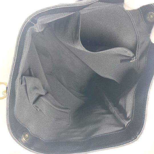 GUCCI Tote Bag 353702 Nylon / leather black GG Women Used Authentic