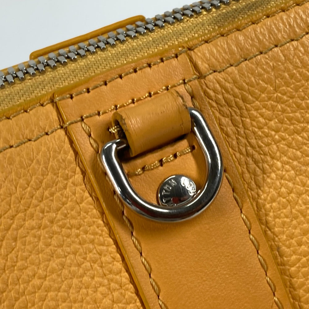 LOUIS VUITTON Shoulder Bag M21438 leather yellow LV Aerogram City Keepall mens Used Authentic