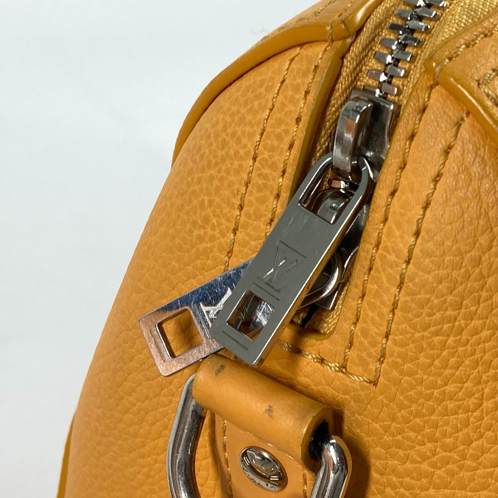 LOUIS VUITTON Shoulder Bag M21438 leather yellow LV Aerogram City Keepall mens Used Authentic
