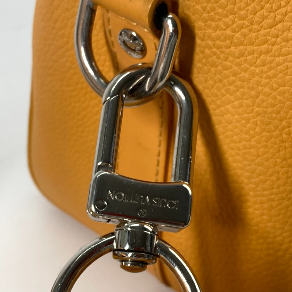 LOUIS VUITTON Shoulder Bag M21438 leather yellow LV Aerogram City Keepall mens Used Authentic