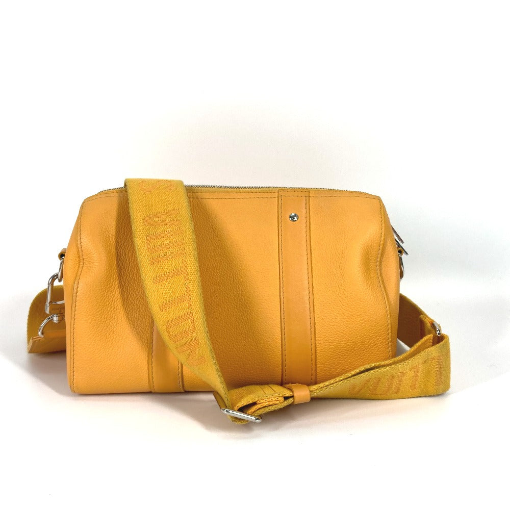 LOUIS VUITTON Shoulder Bag M21438 leather yellow LV Aerogram City Keepall mens Used Authentic