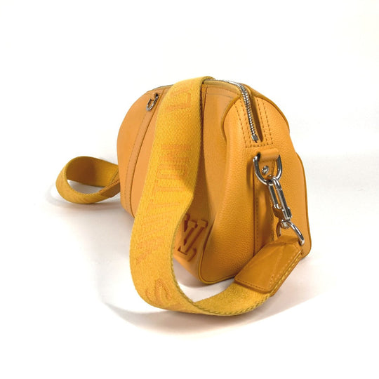 LOUIS VUITTON Shoulder Bag M21438 leather yellow LV Aerogram City Keepall mens Used Authentic
