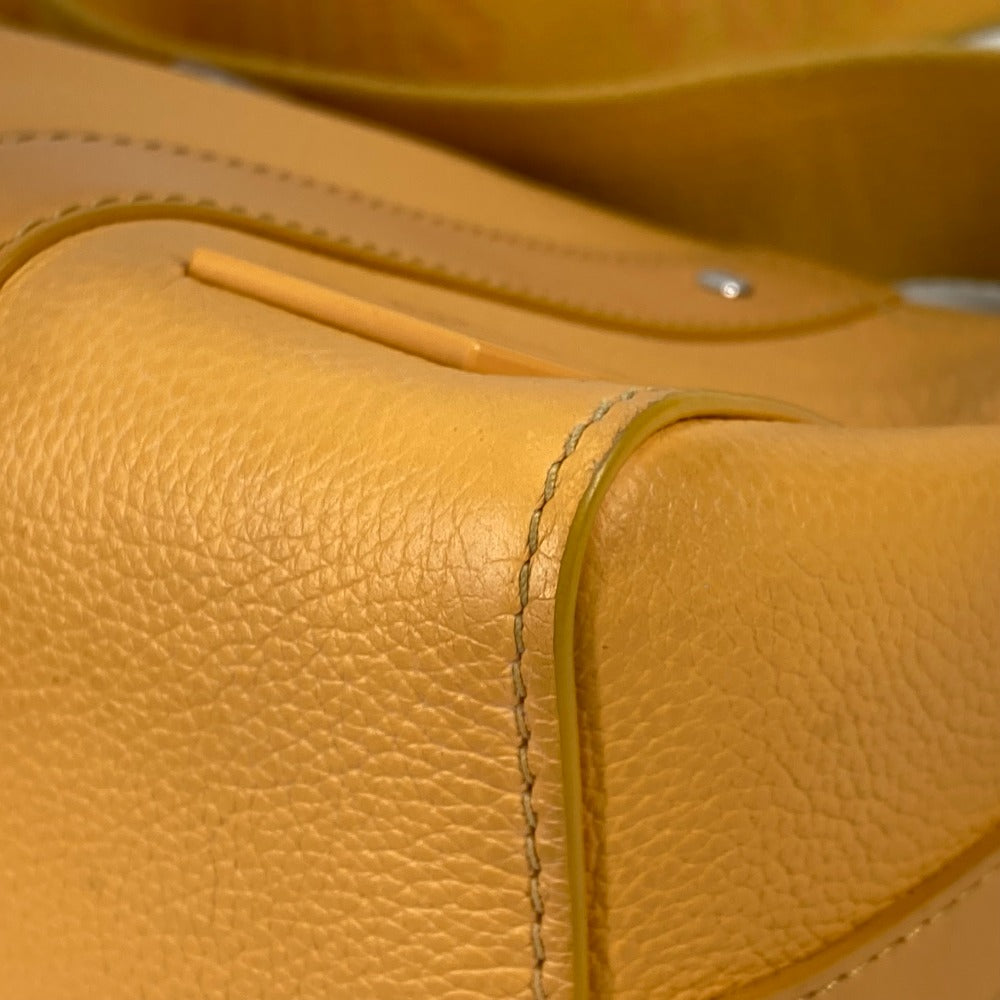 LOUIS VUITTON Shoulder Bag M21438 leather yellow LV Aerogram City Keepall mens Used Authentic