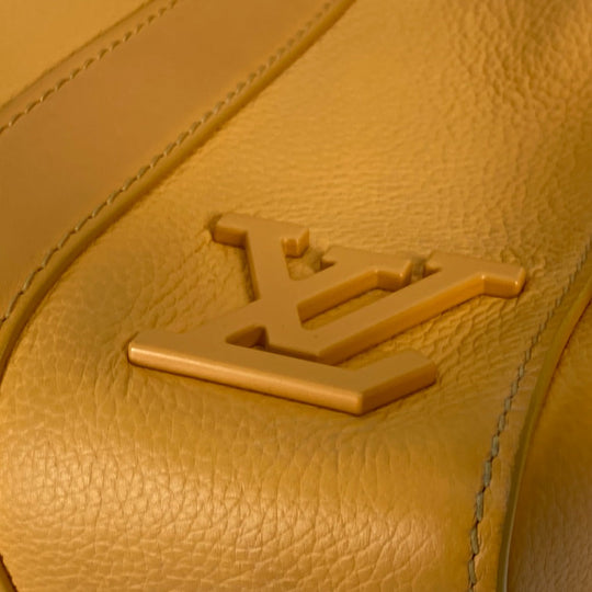 LOUIS VUITTON Shoulder Bag M21438 leather yellow LV Aerogram City Keepall mens Used Authentic