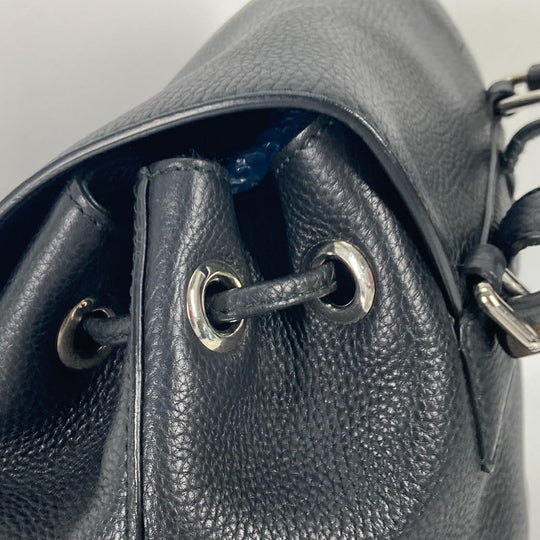 GUCCI Backpack 370833 leather black Bamboo backpack fringe tassel Women Used Authentic