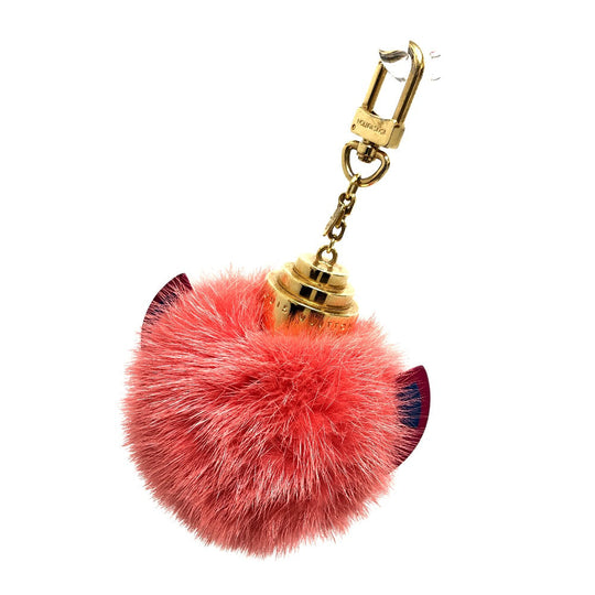 LOUIS VUITTON key ring M65143 fur pink totem Women Used Authentic
