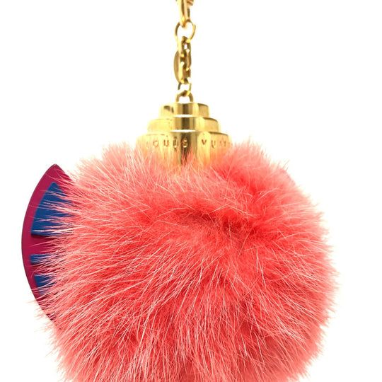 LOUIS VUITTON key ring M65143 fur pink totem Women Used Authentic