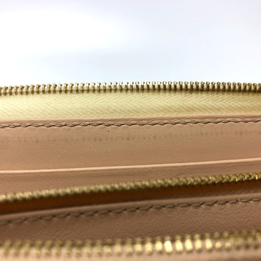 CELINE Long Wallet Purse leather Beige type Long wallet Women Used Authentic