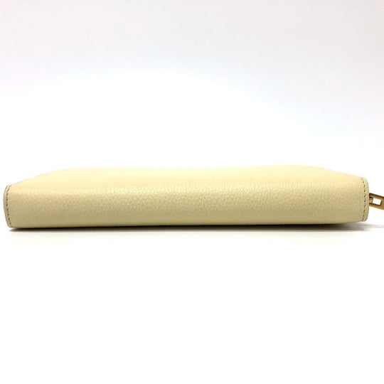 CELINE Long Wallet Purse leather Beige type Long wallet Women Used Authentic