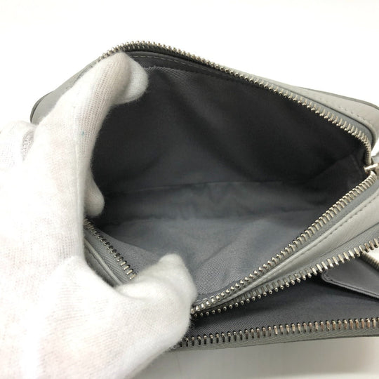 Dior Shoulder Bag 2ESBC119DCO Coated canvas / leather gray CD diamond pouch mens Used Authentic