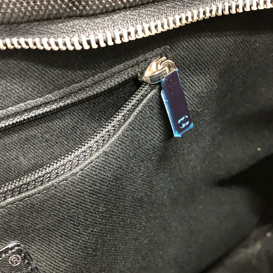 CHANEL Shoulder Bag canvas black Airline CC COCO Mark Women Used Authentic