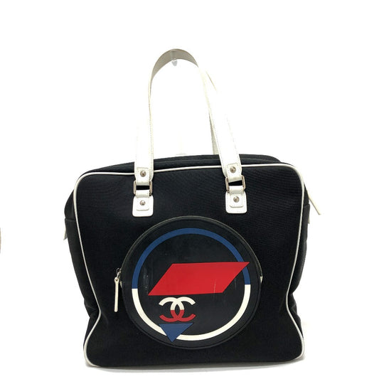 CHANEL Shoulder Bag canvas black Airline CC COCO Mark Women Used Authentic