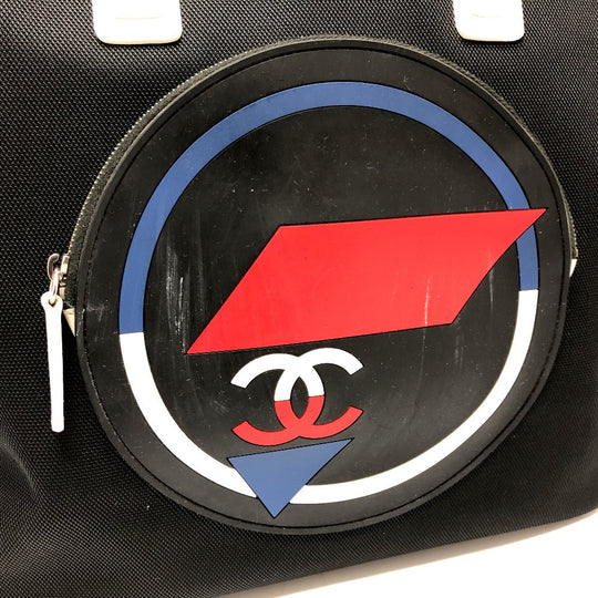 CHANEL Shoulder Bag canvas black Airline CC COCO Mark Women Used Authentic