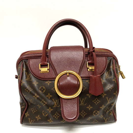 LOUIS VUITTON Handbag M40802 Monogram canvas wine-red Monogram golden arrow speedy Women Used Authentic