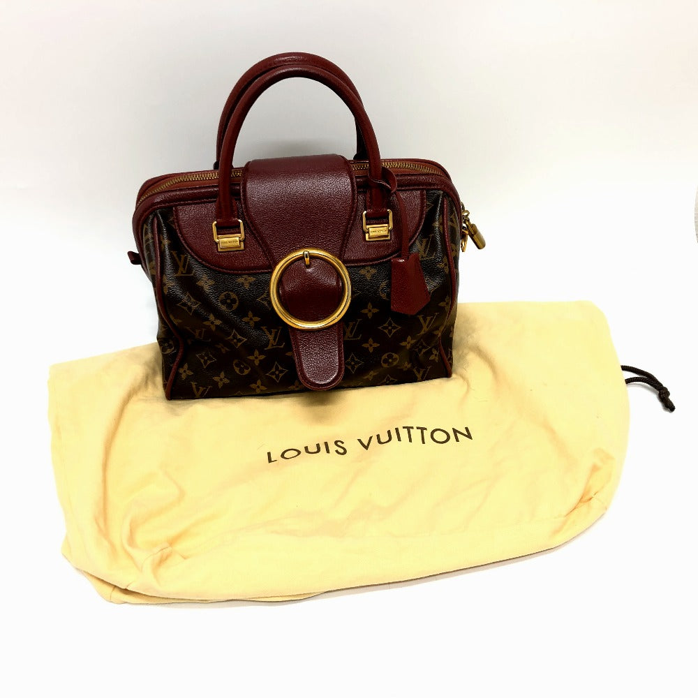LOUIS VUITTON Handbag M40802 Monogram canvas wine-red Monogram golden arrow speedy Women Used Authentic