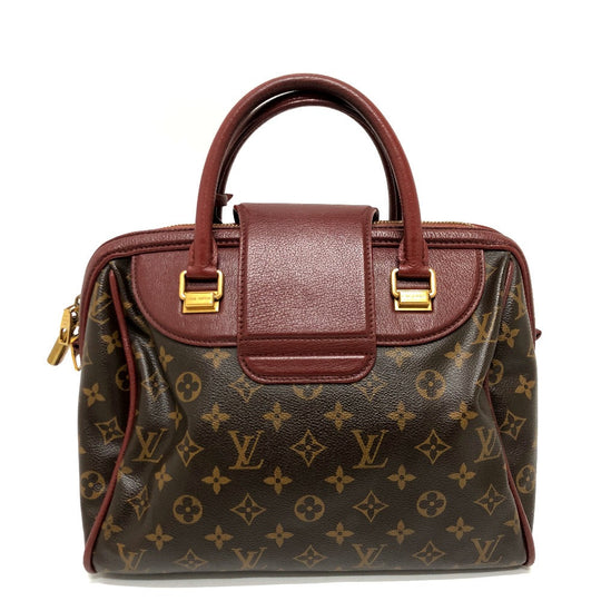 LOUIS VUITTON Handbag M40802 Monogram canvas wine-red Monogram golden arrow speedy Women Used Authentic