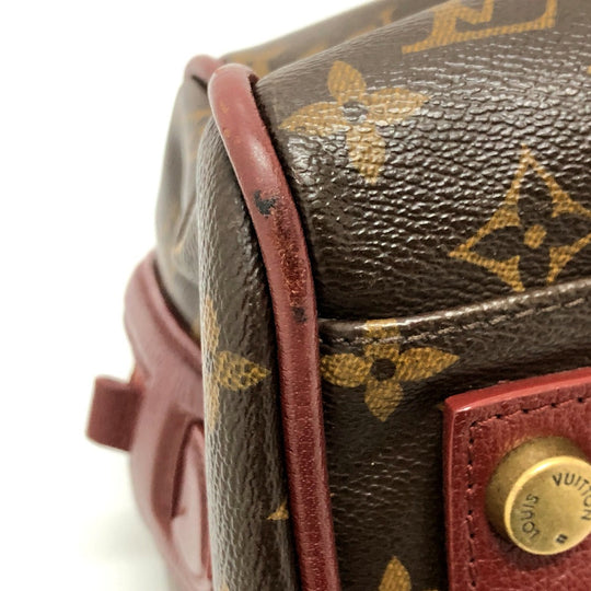 LOUIS VUITTON Handbag M40802 Monogram canvas wine-red Monogram golden arrow speedy Women Used Authentic