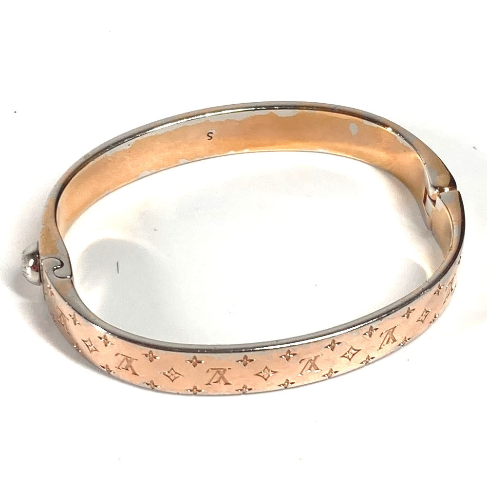 LOUIS VUITTON bracelet M00253 metal pink Monogram Cuff nanogram Women S Used Authentic