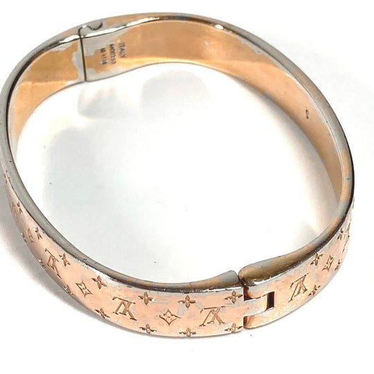 LOUIS VUITTON bracelet M00253 metal pink Monogram Cuff nanogram Women S Used Authentic