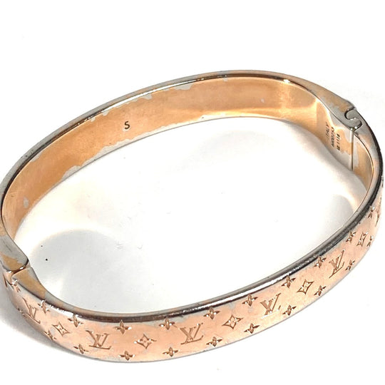 LOUIS VUITTON bracelet M00253 metal pink Monogram Cuff nanogram Women S Used Authentic