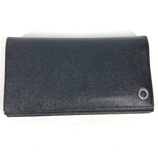 BVLGARI Long Wallet Purse leather black Long wallet Bulgari Bulgari mens Used Authentic