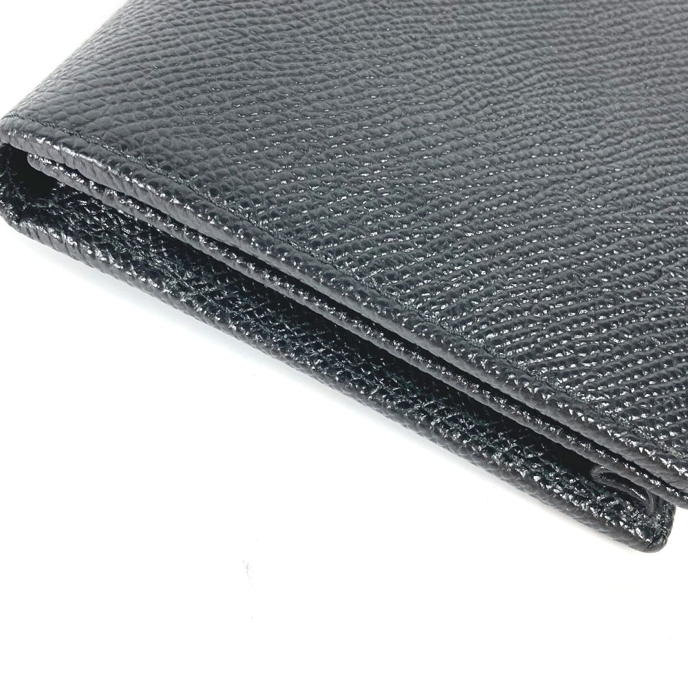BVLGARI Long Wallet Purse leather black Long wallet Bulgari Bulgari mens Used Authentic
