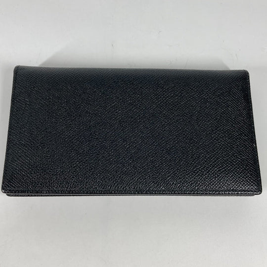 BVLGARI Long Wallet Purse leather black Long wallet Bulgari Bulgari mens Used Authentic