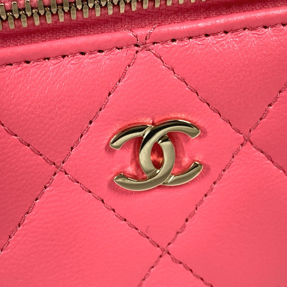 CHANEL Shoulder Bag AP1340 lambskin pink Timeless classic line small vanity bag Women Used Authentic