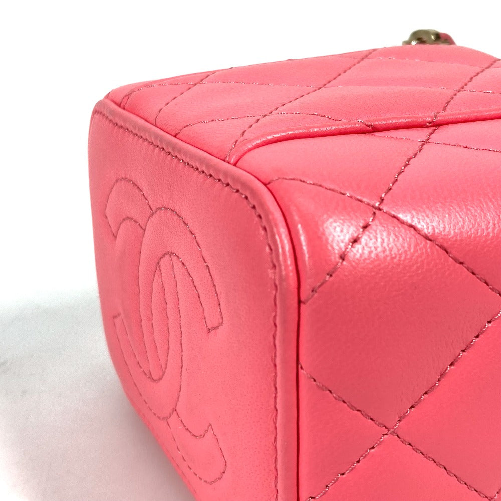 CHANEL Shoulder Bag AP1340 lambskin pink Timeless classic line small vanity bag Women Used Authentic