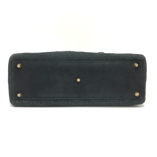 Dior Handbag Leather / suede black Lady Dior LADY DIOR Women Used Authentic