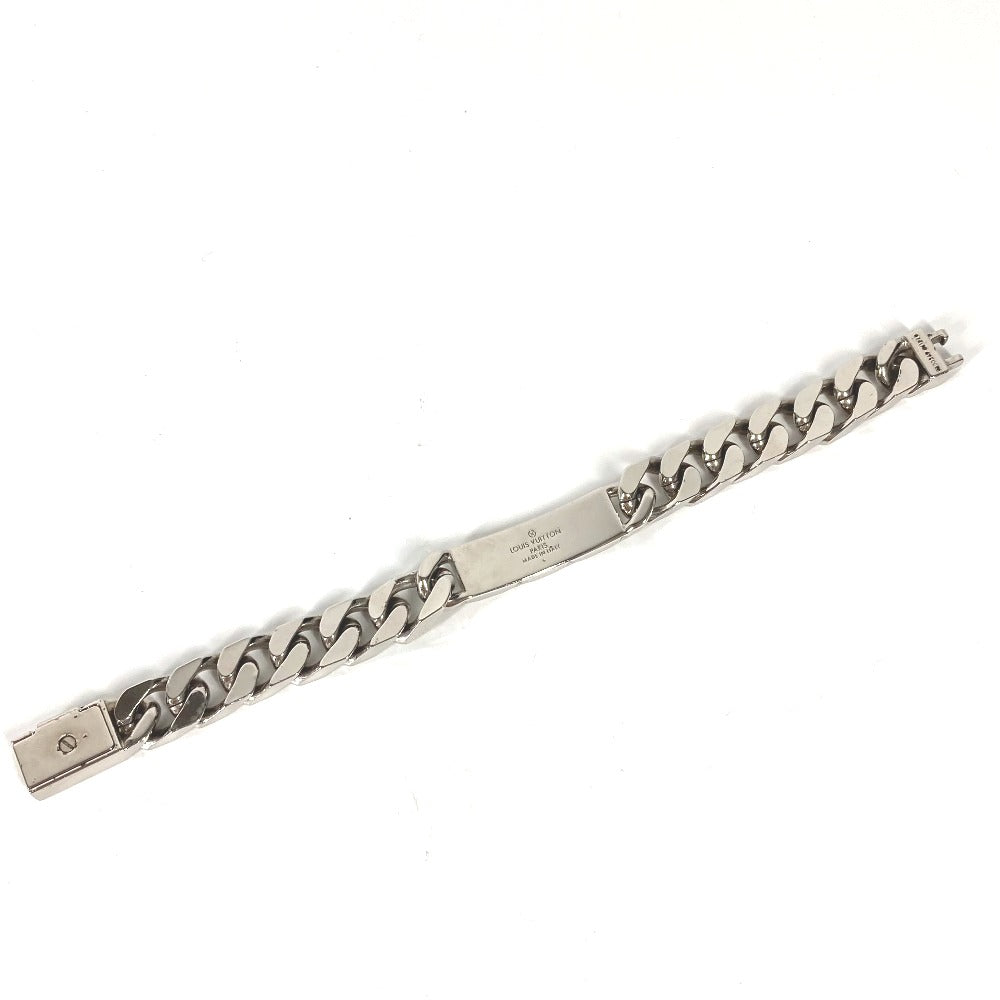 LOUIS VUITTON bracelet M00270 metal Silver chain bracelet monogram mens Used Authentic