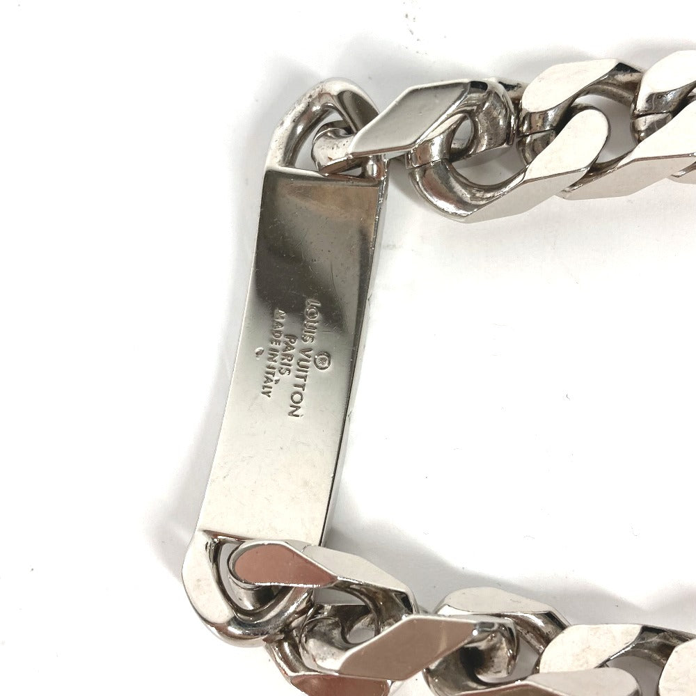 LOUIS VUITTON bracelet M00270 metal Silver chain bracelet monogram mens Used Authentic