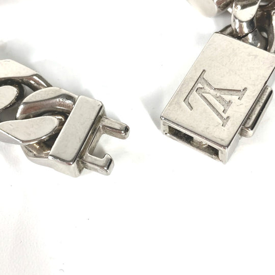 LOUIS VUITTON bracelet M00270 metal Silver chain bracelet monogram mens Used Authentic