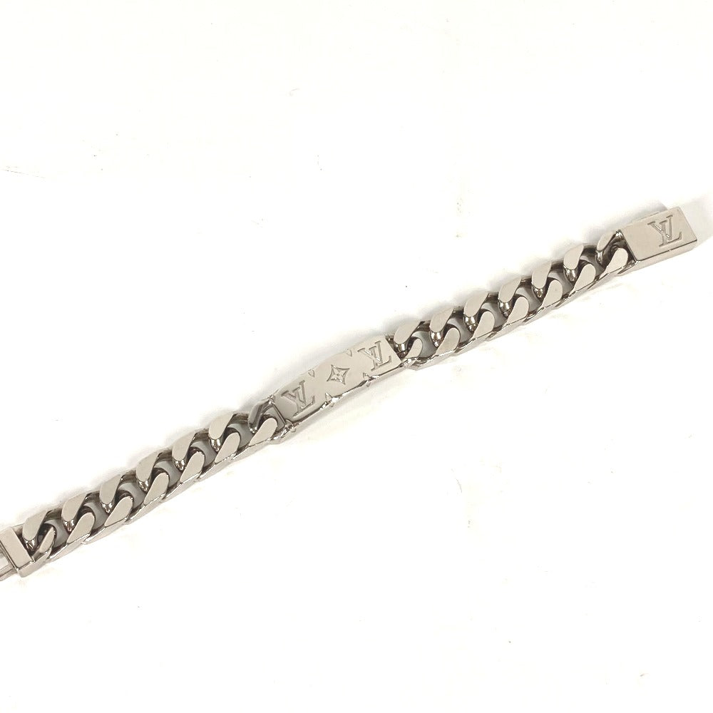 LOUIS VUITTON bracelet M00270 metal Silver chain bracelet monogram mens Used Authentic