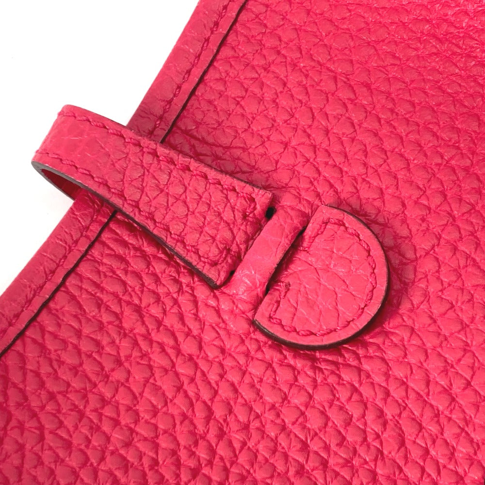 HERMES Shoulder Bag Taurillon Clemence pink Crossbody pochette Evelyn TPM 16 Women Used Authentic