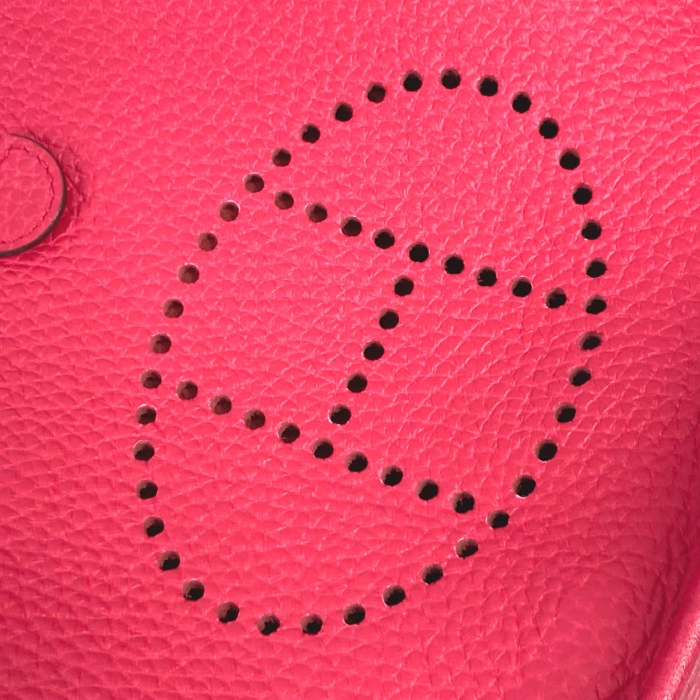 HERMES Shoulder Bag Taurillon Clemence pink Crossbody pochette Evelyn TPM 16 Women Used Authentic