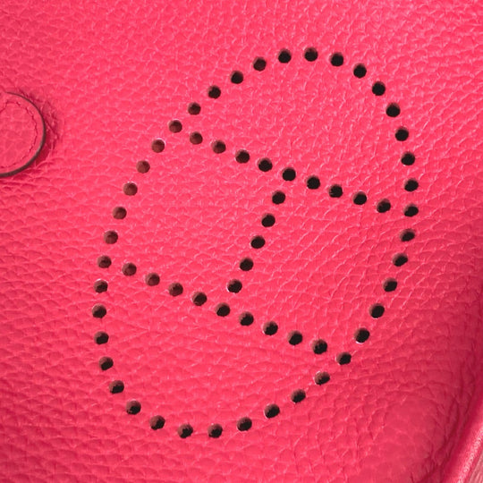 HERMES Shoulder Bag Taurillon Clemence pink Crossbody pochette Evelyn TPM 16 Women Used Authentic