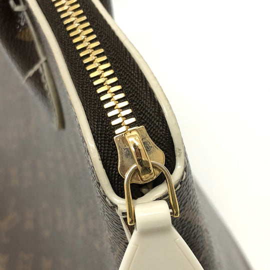 LOUIS VUITTON Handbag M40597 Canvas / Shiny Monogram Canvas Brown Shiny monogram LockitPM Women Used Authentic