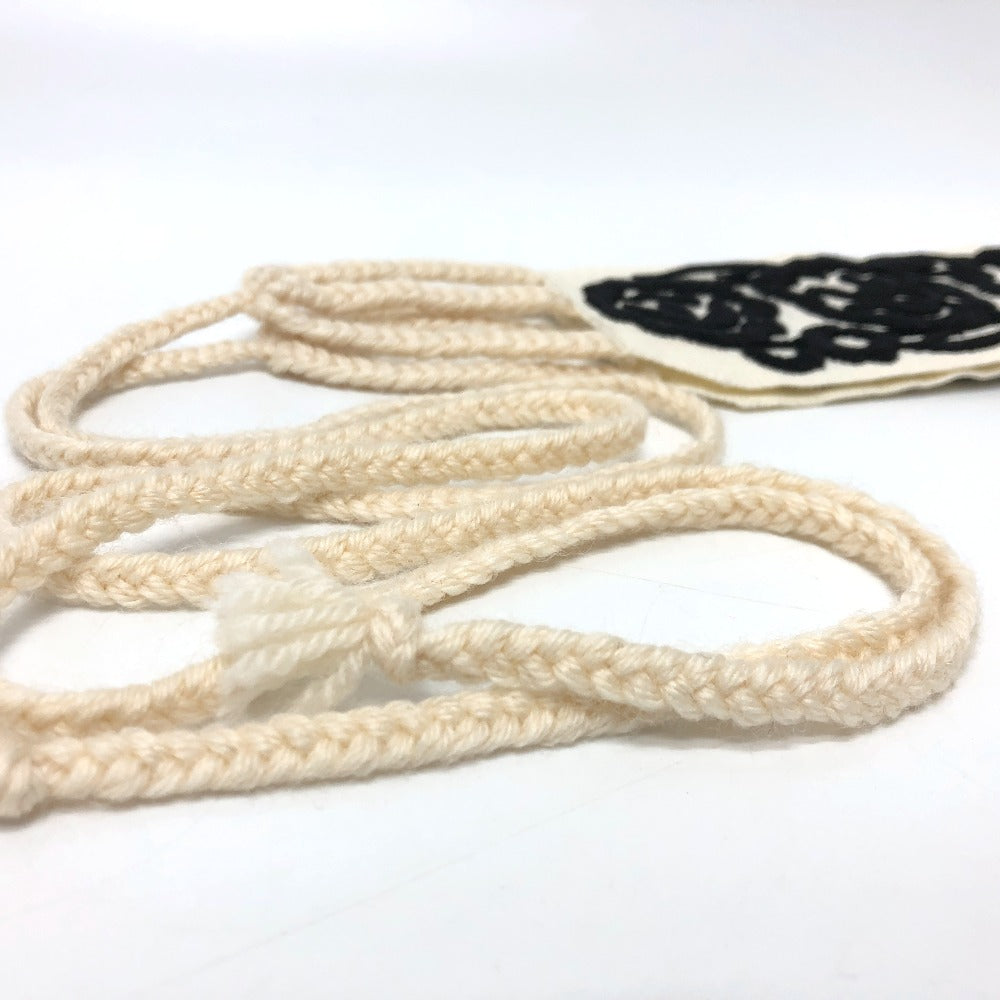 Dior belt canvas white mexican flower belt embroidery Women Used Authentic