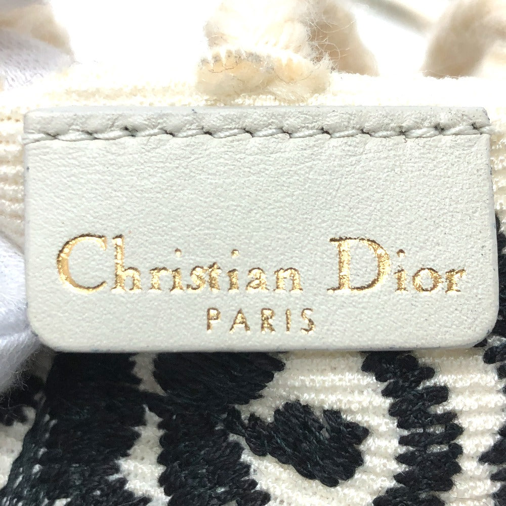 Dior belt canvas white mexican flower belt embroidery Women Used Authentic