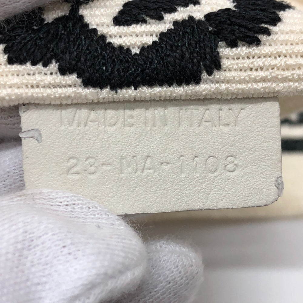 Dior belt canvas white mexican flower belt embroidery Women Used Authentic