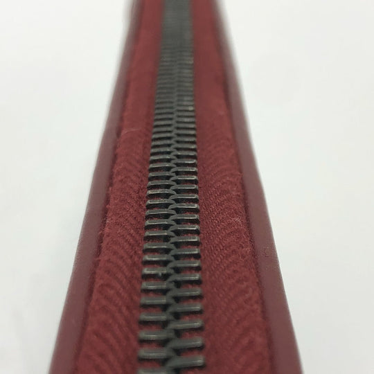 BOTTEGAVENETA Long Wallet Purse leather wine-red INTRECCIATO mens Used Authentic