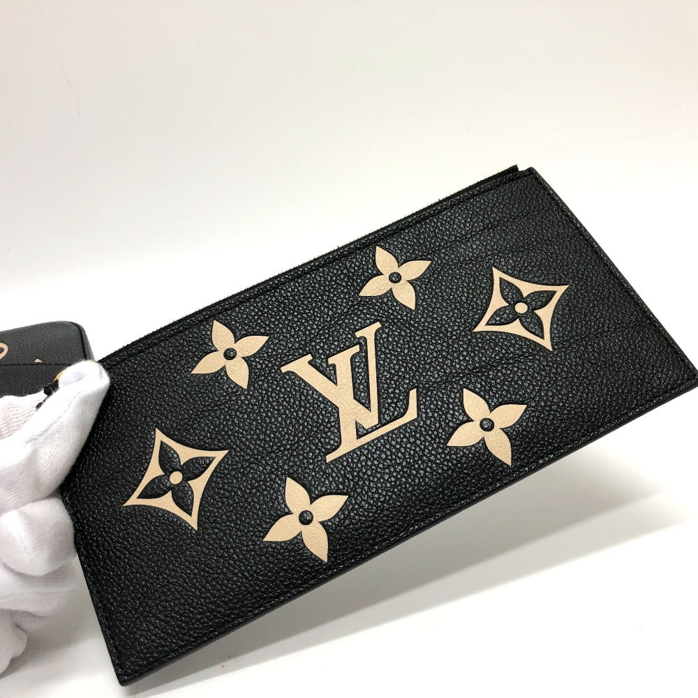 LOUIS VUITTON Long Wallet Purse M80482 Monogram Ann Platt Leather black Monogram Ann Platt Pochette Felice Women Used Authentic
