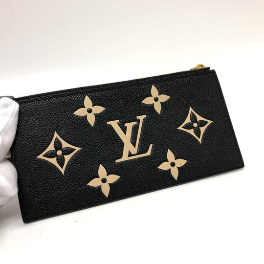 LOUIS VUITTON Long Wallet Purse M80482 Monogram Ann Platt Leather black Monogram Ann Platt Pochette Felice Women Used Authentic