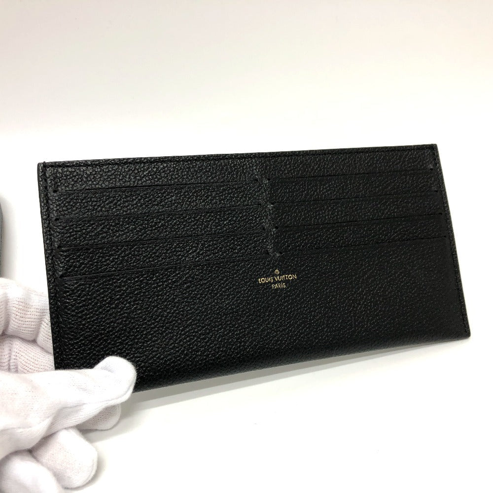LOUIS VUITTON Long Wallet Purse M80482 Monogram Ann Platt Leather black Monogram Ann Platt Pochette Felice Women Used Authentic