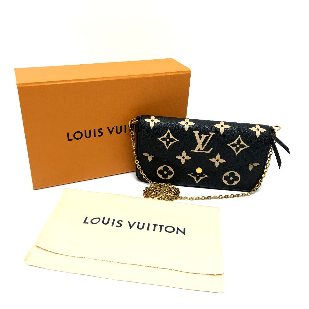LOUIS VUITTON Long Wallet Purse M80482 Monogram Ann Platt Leather black Monogram Ann Platt Pochette Felice Women Used Authentic