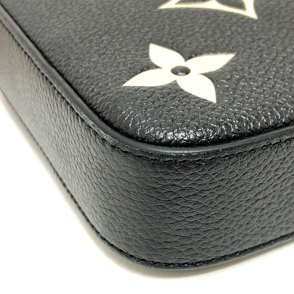 LOUIS VUITTON Long Wallet Purse M80482 Monogram Ann Platt Leather black Monogram Ann Platt Pochette Felice Women Used Authentic