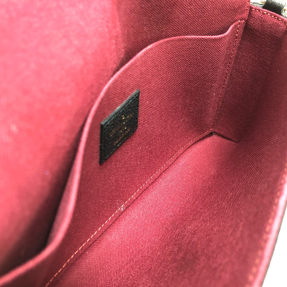 LOUIS VUITTON Long Wallet Purse M80482 Monogram Ann Platt Leather black Monogram Ann Platt Pochette Felice Women Used Authentic