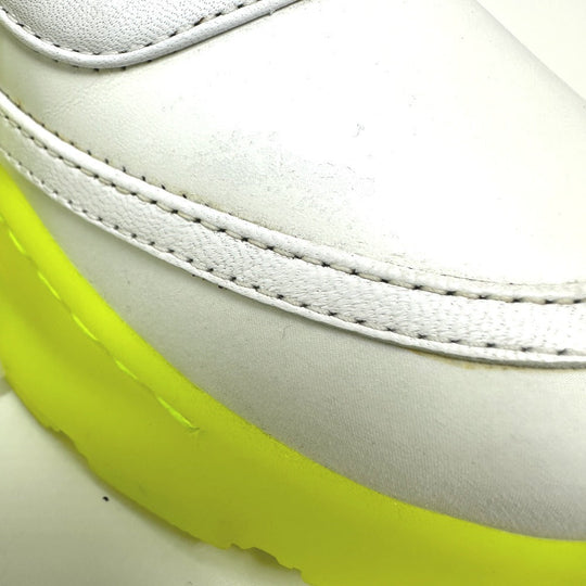 BURBERRY sneakers leather white shoes logo Women 37 Used Authentic