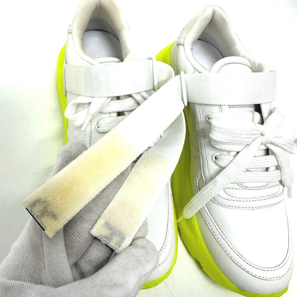 BURBERRY sneakers leather white shoes logo Women 37 Used Authentic
